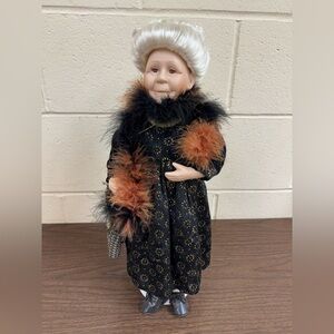 Vintage Rare Granny Doll Cathay Collection Porcelain Grandma Fashion Opened Box